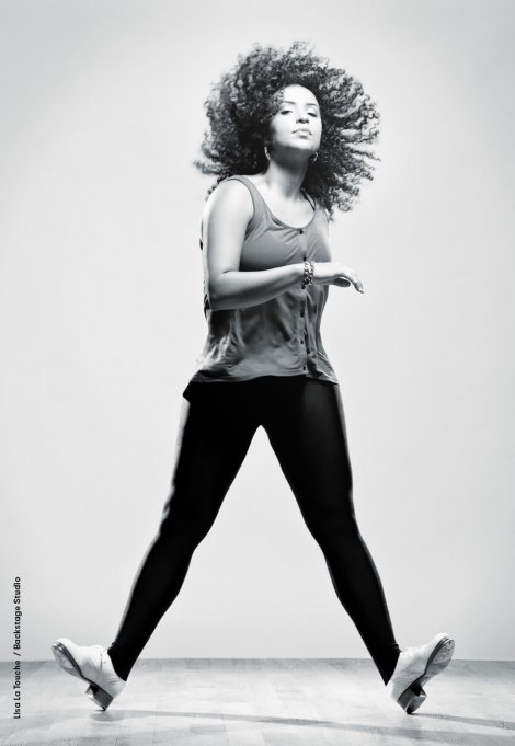 Backstage Studio: Lisa La Touche tap dancing balancing on heels