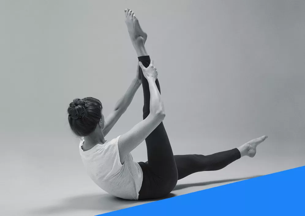 Backstage Studio: Pilates with Ursina Childs Backstage Studio: Ursina in Pilates Position