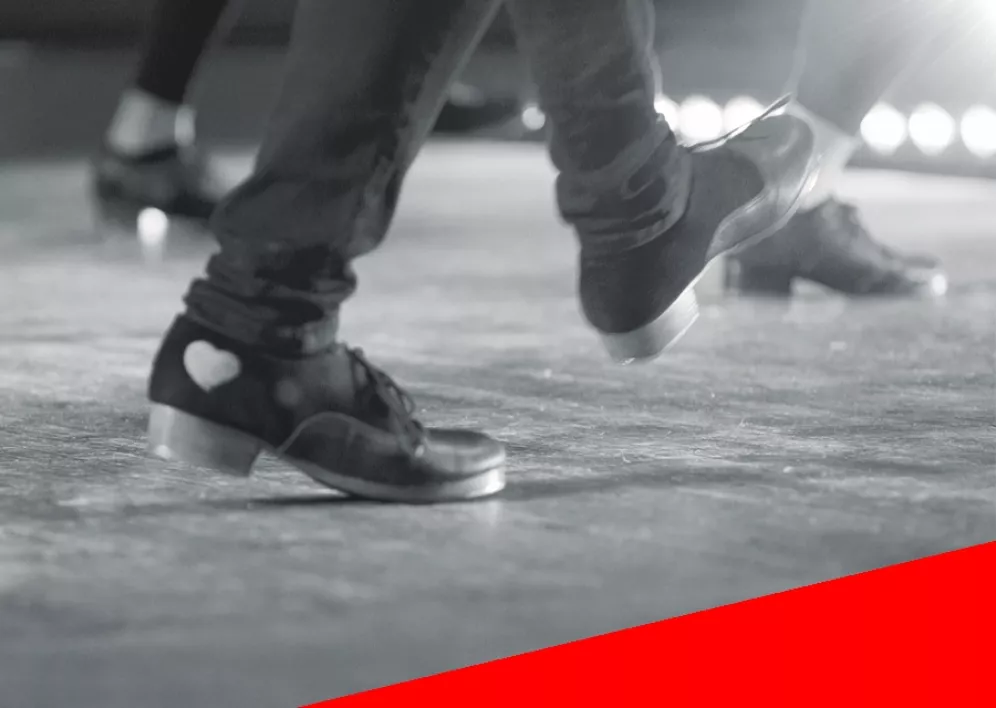 Backstage Studio: Feet of tap dancer during performance