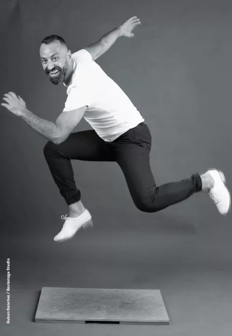 Backstage Studio: Ruben Sanchez in dance pose